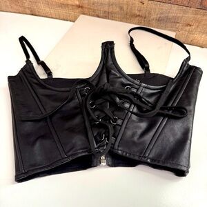 NWOT Current Mood Dolls Kill Zip Up Corset